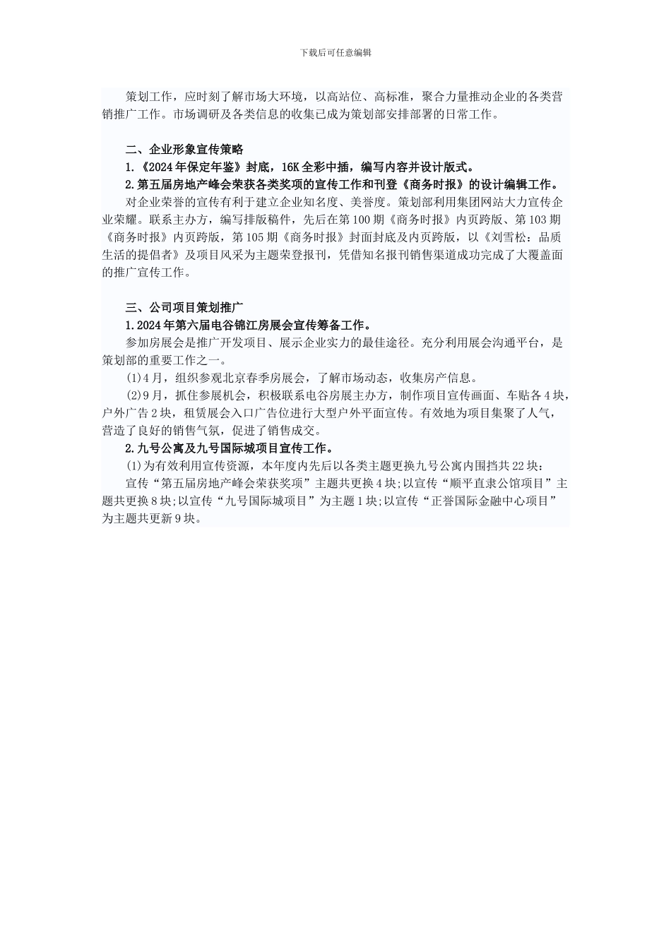 策划部年度工作总结_第2页