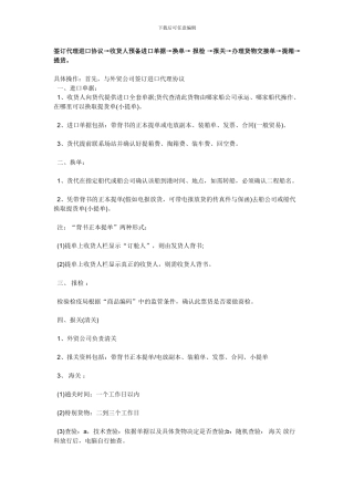 签订代理进口协议