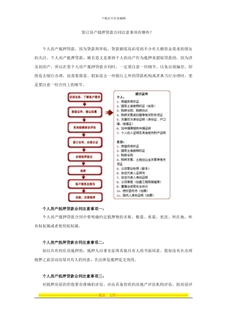 签订房产抵押贷款合同注意事项有哪些