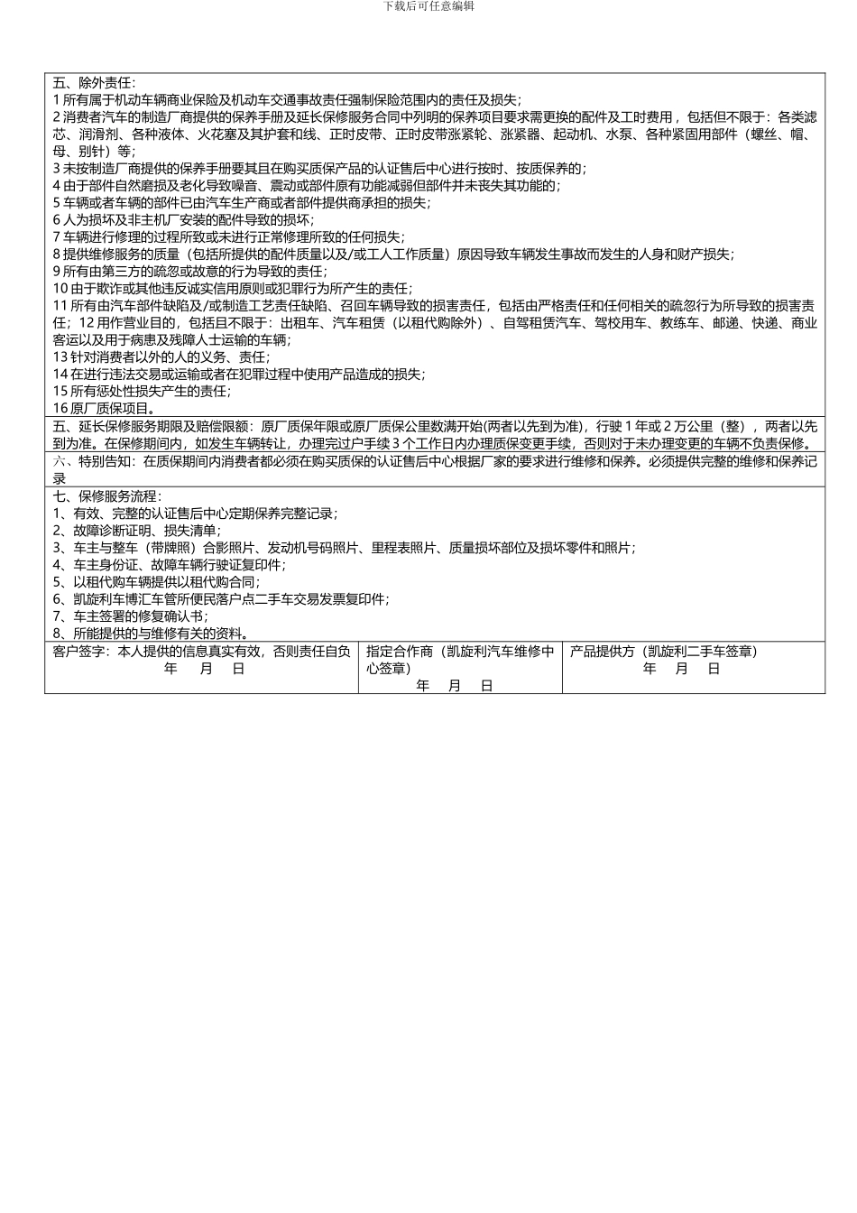 精品二手车保修服务合同_第3页