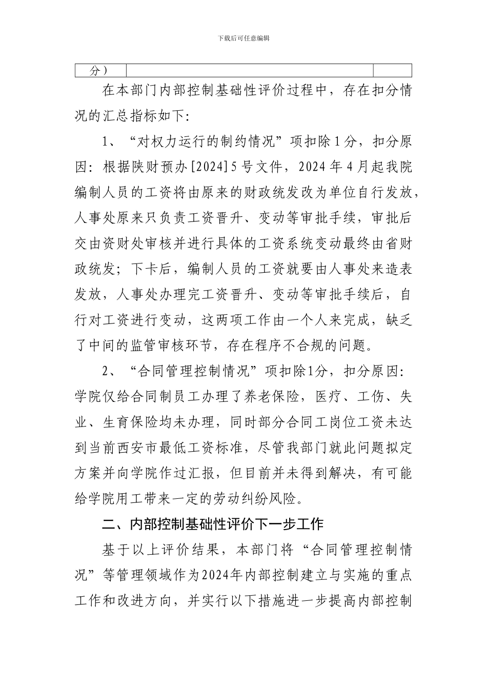 组织人事部内部控制建设报告_第2页