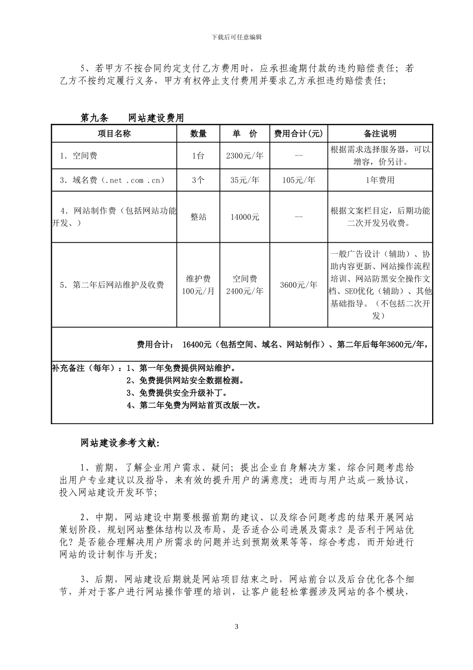 网站建设维护合同_第3页