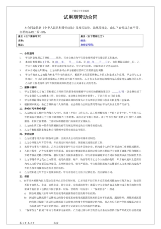 网络公司--劳动合同范本
