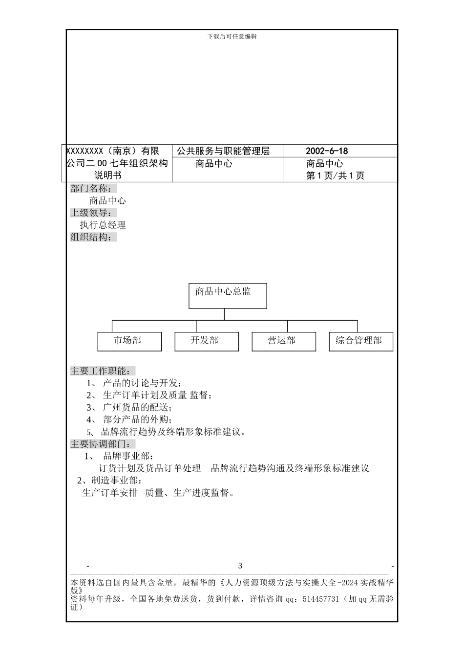 美丽华实业有限公司-组织架构说明书(2024版)-24页_第3页