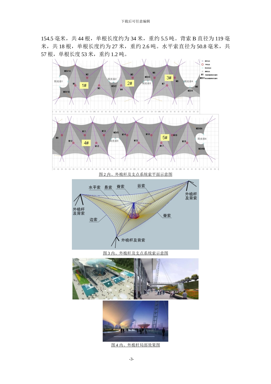 膜结构内外桅杆及结构索施工方案_第3页