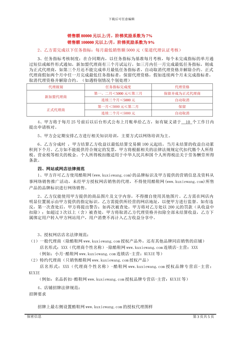 花道尚品公司代理商合作协议_第3页