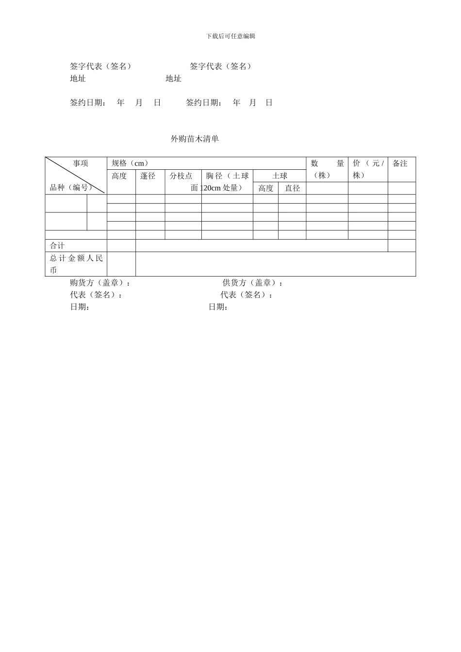 苗木采购合同(项目)_第2页