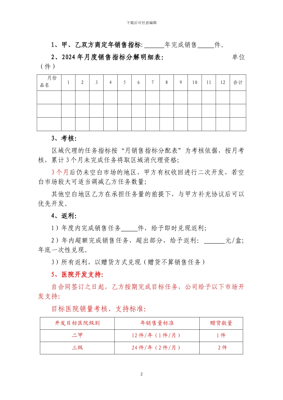 药品代理销售合同样本_第2页