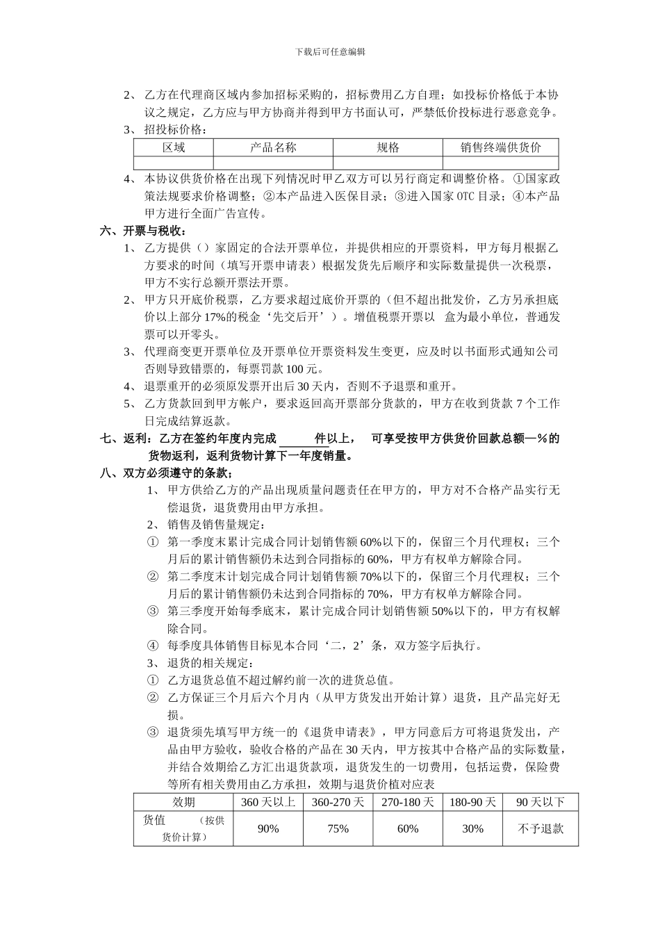 药品大包代理合同书_第3页