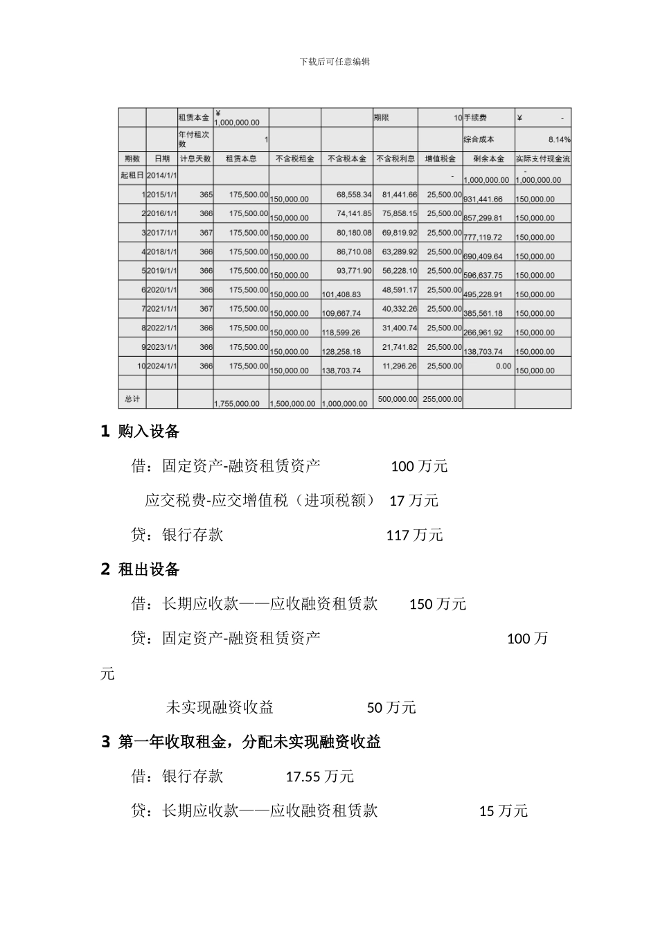 融资租赁的会计处理和税务处理_第3页