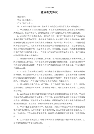 补充协议(定稿)