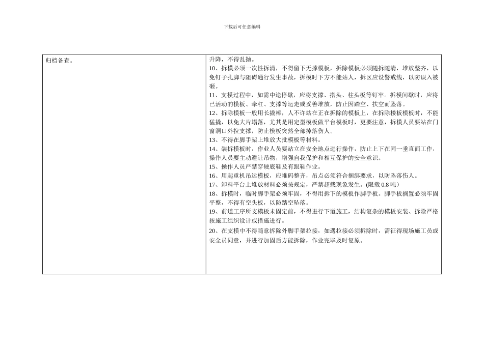 表5.2.4分部工程安全技术交底表新._第2页