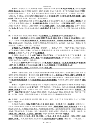 2020法考主观题中国特色社会主义法治理论笔记