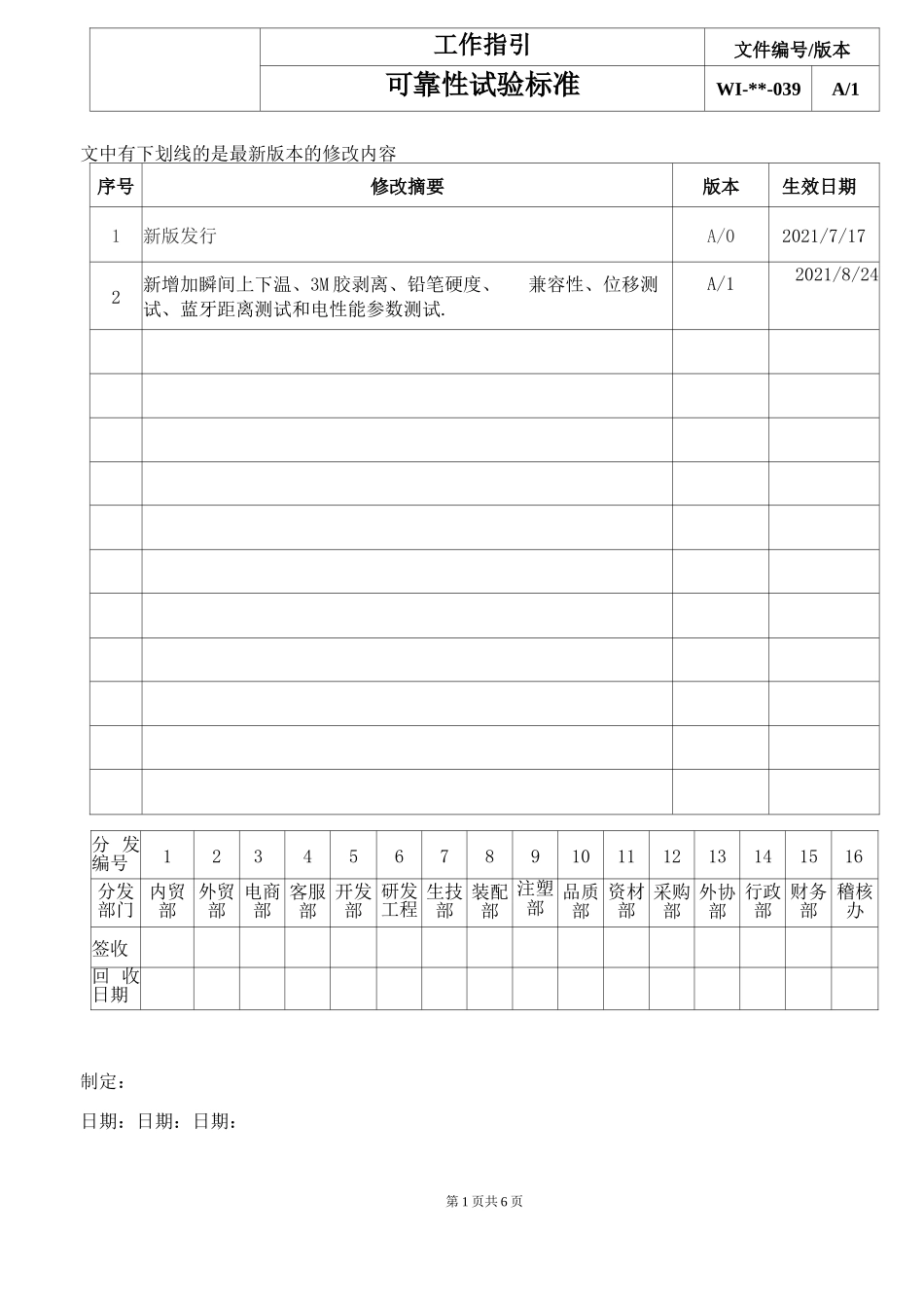 产品可靠性试验标准_第1页