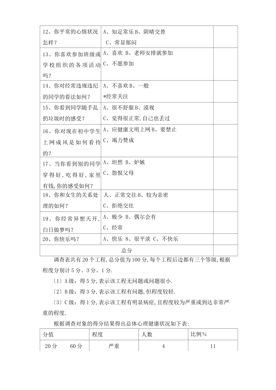 初中生心理健康调研报告_第3页