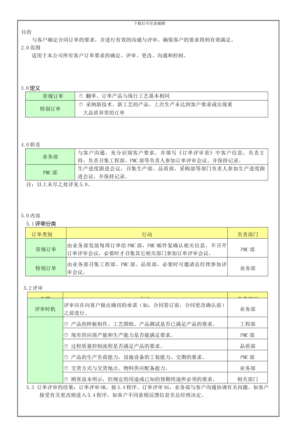 订单评审控制程序_第1页