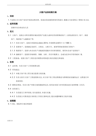 大客户业务拓展方案设计