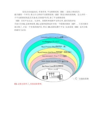 安全仪表系统SISSIL定级及验算方法