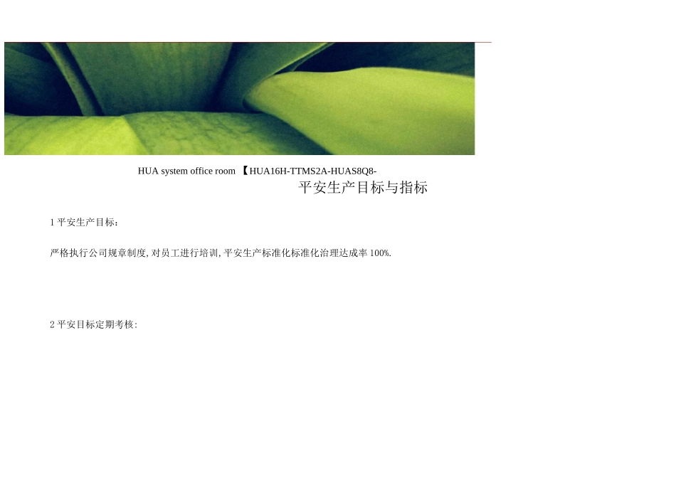 安全生产目标与指标_第2页