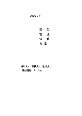 安全管理体系及方案