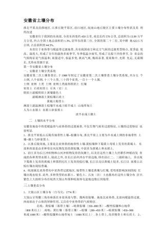 安徽土壤分布
