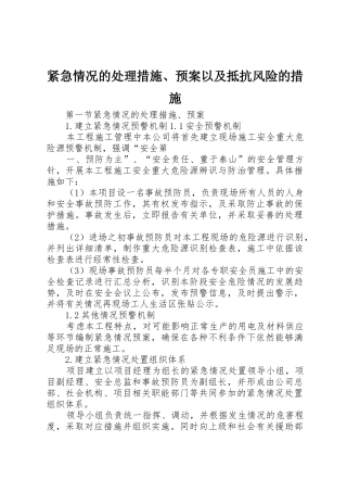 紧急情况的处理措施、预案以及抵抗风险的措施_1