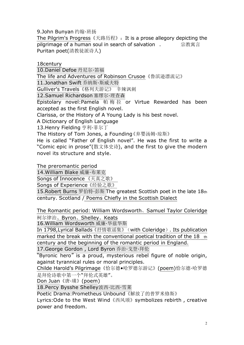 新编简明英国文学史复习资料_第2页