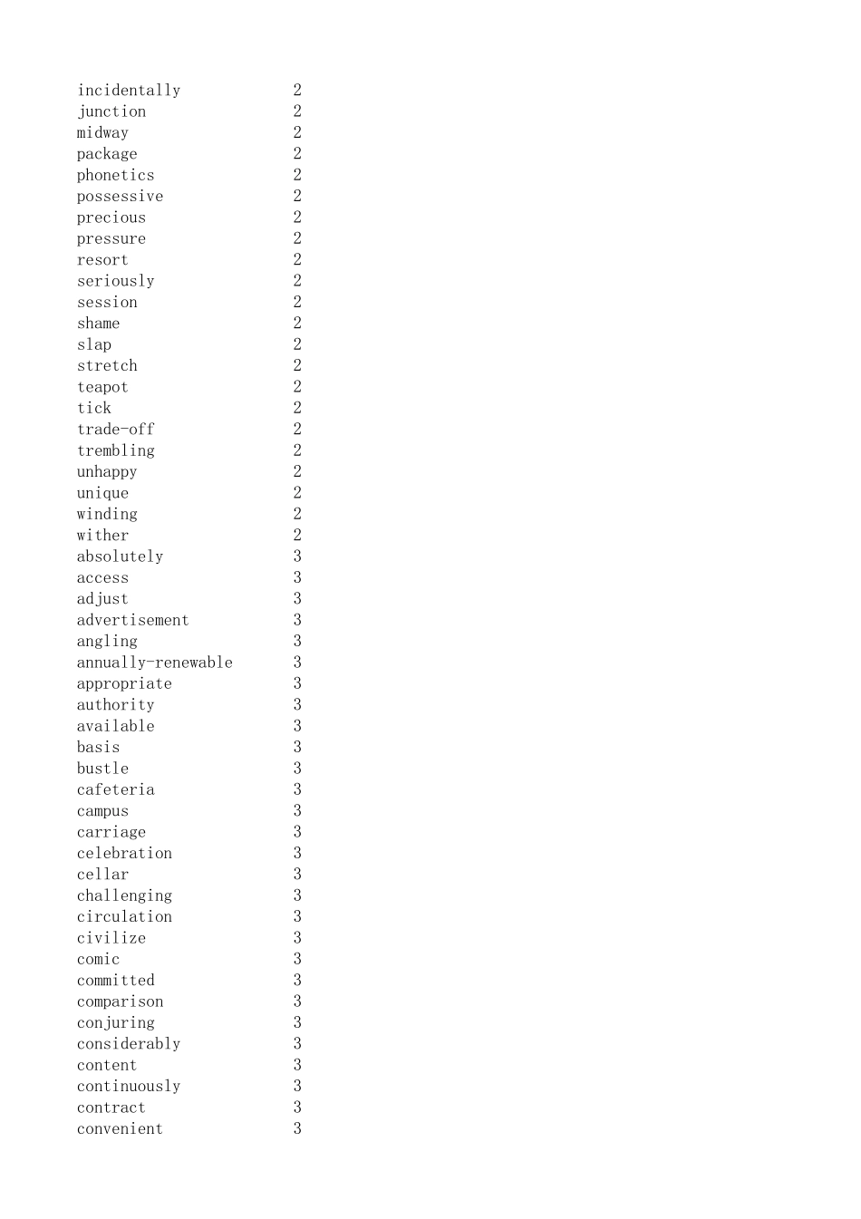新编英语教程1课后单词_第3页