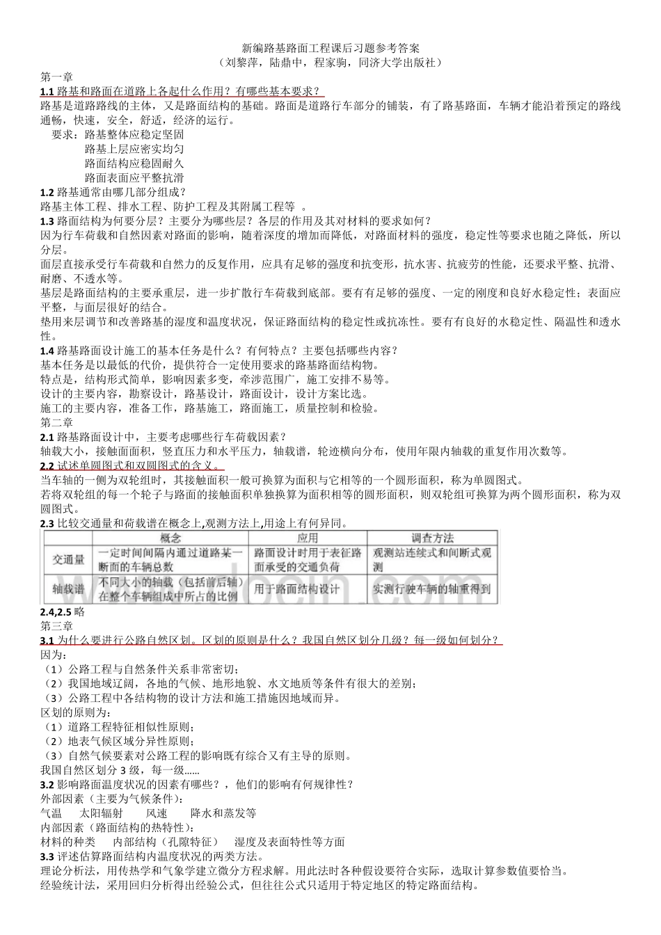 新编路基路面工程课后习题答案_第1页