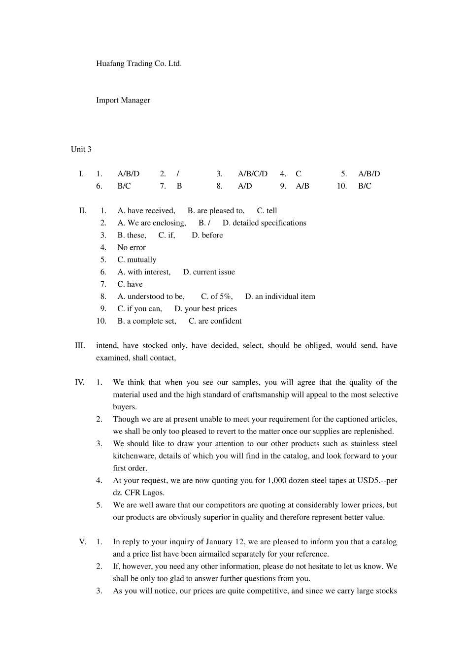 新编进出口英语函电答案Unit211(Key)_第3页