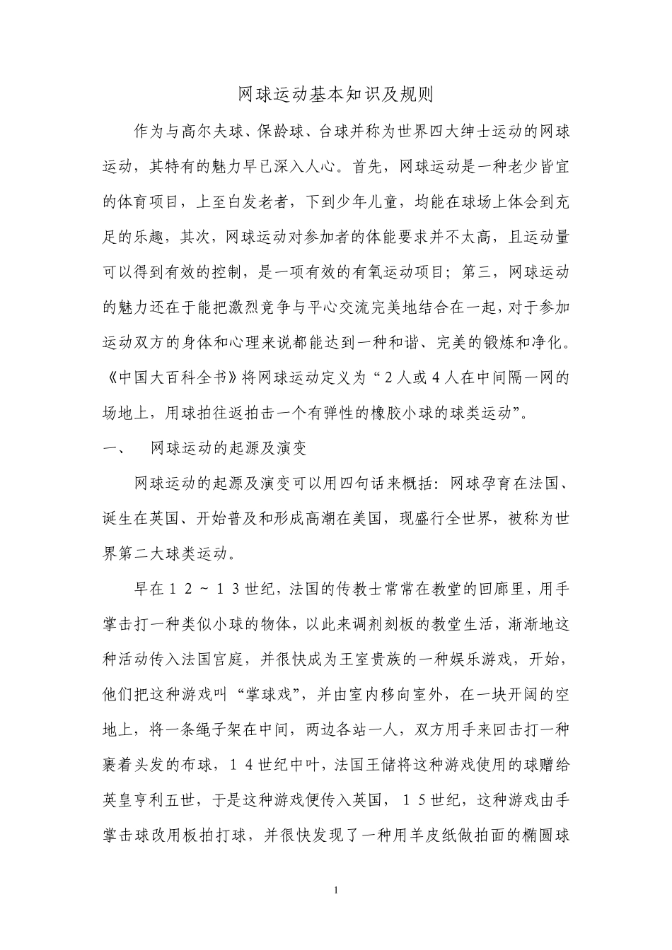 新网球运动基本知识及规则_第1页