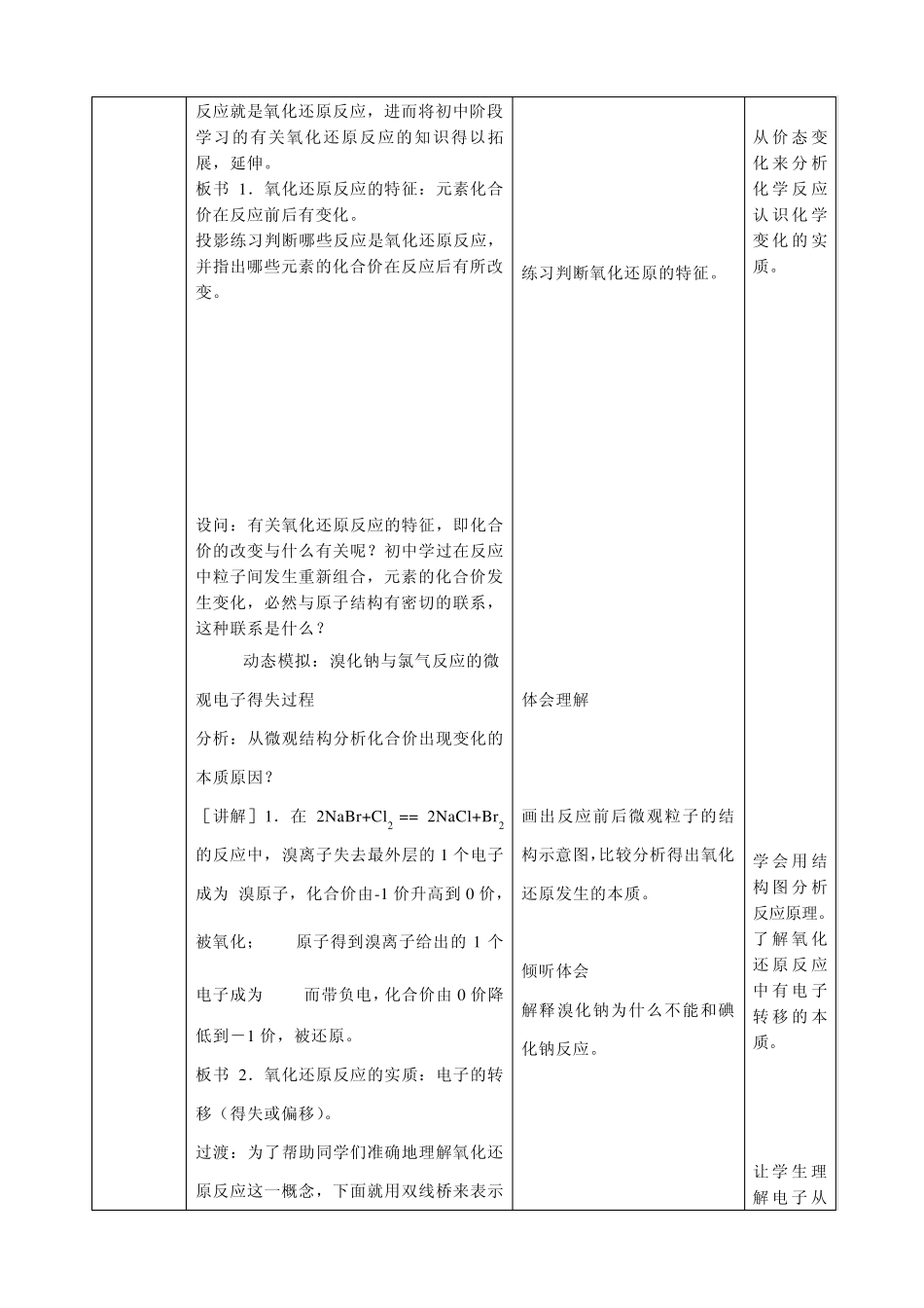 新苏教版氧化还原反应教案_第3页