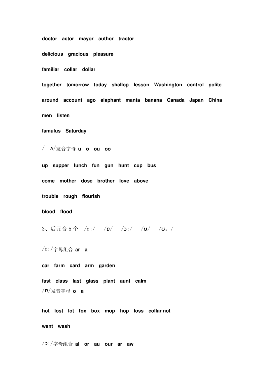 新英语国际音标及字母组合大全_第3页