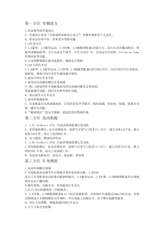 新蒙迪欧六方位话术