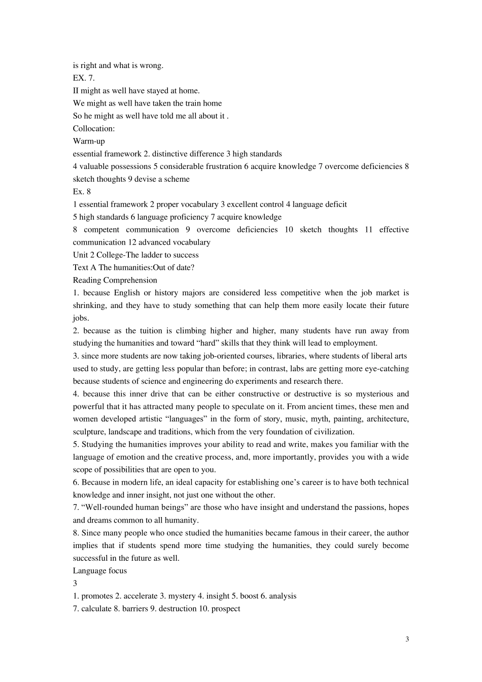 新视野大学英语(第三版)第二册读写教程课后答案_第3页