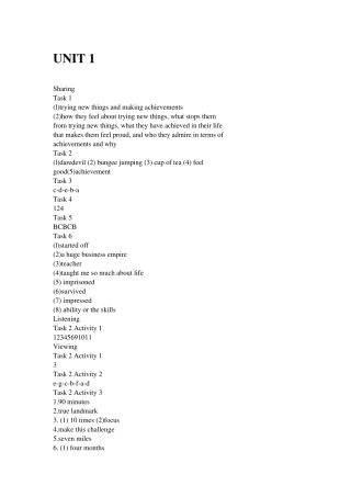 新视野大学英语(第三版)视听说第三册答案