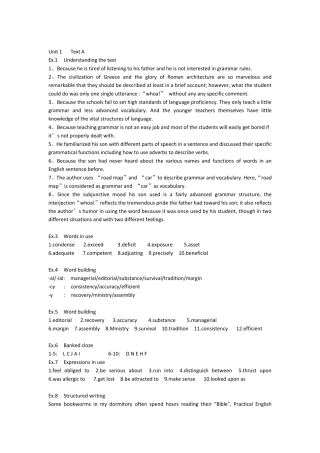 新视野大学英语(第三版)读写教程2全册答案读写2第三版答案