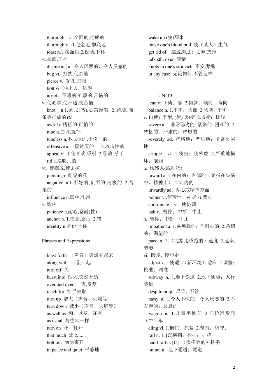 新视野大学英语1单词_第2页