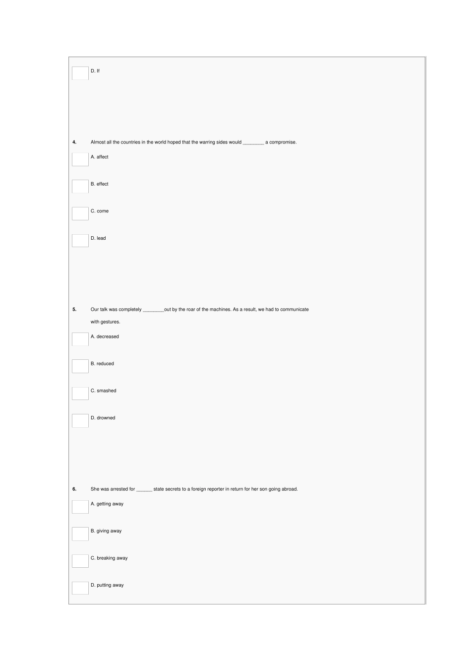 新视野大学英语4网络自主学习测验试卷一及答案_第2页