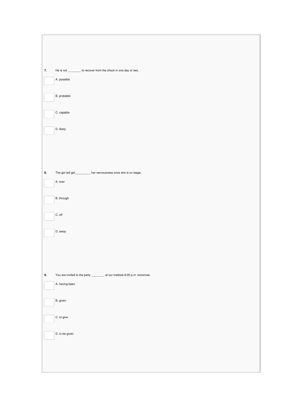 新视野大学英语4网络自主学习测验试卷二及答案_第3页