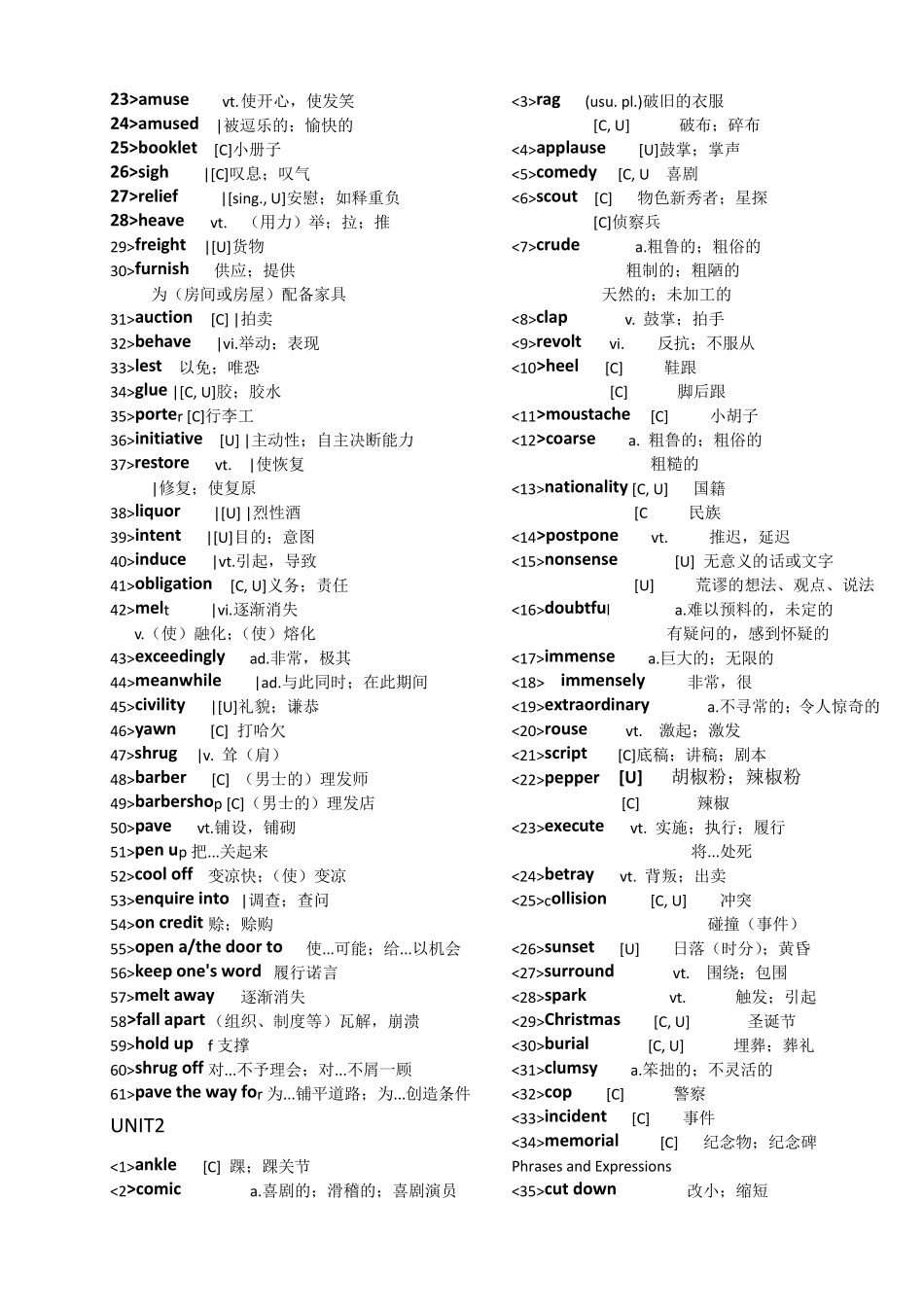 新视野大学英语4读写教程单词_第2页