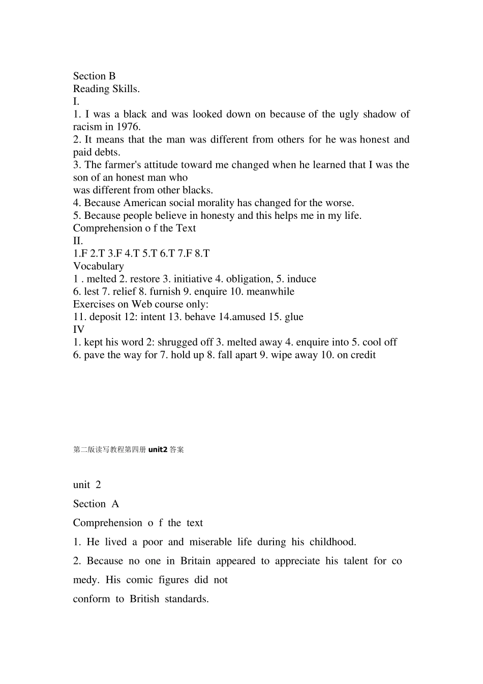 新视野大学英语4课后习题答案_第3页