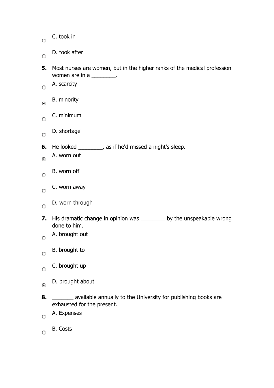 新视野大学英语四QuizReadingUnit56题目及答案_第2页
