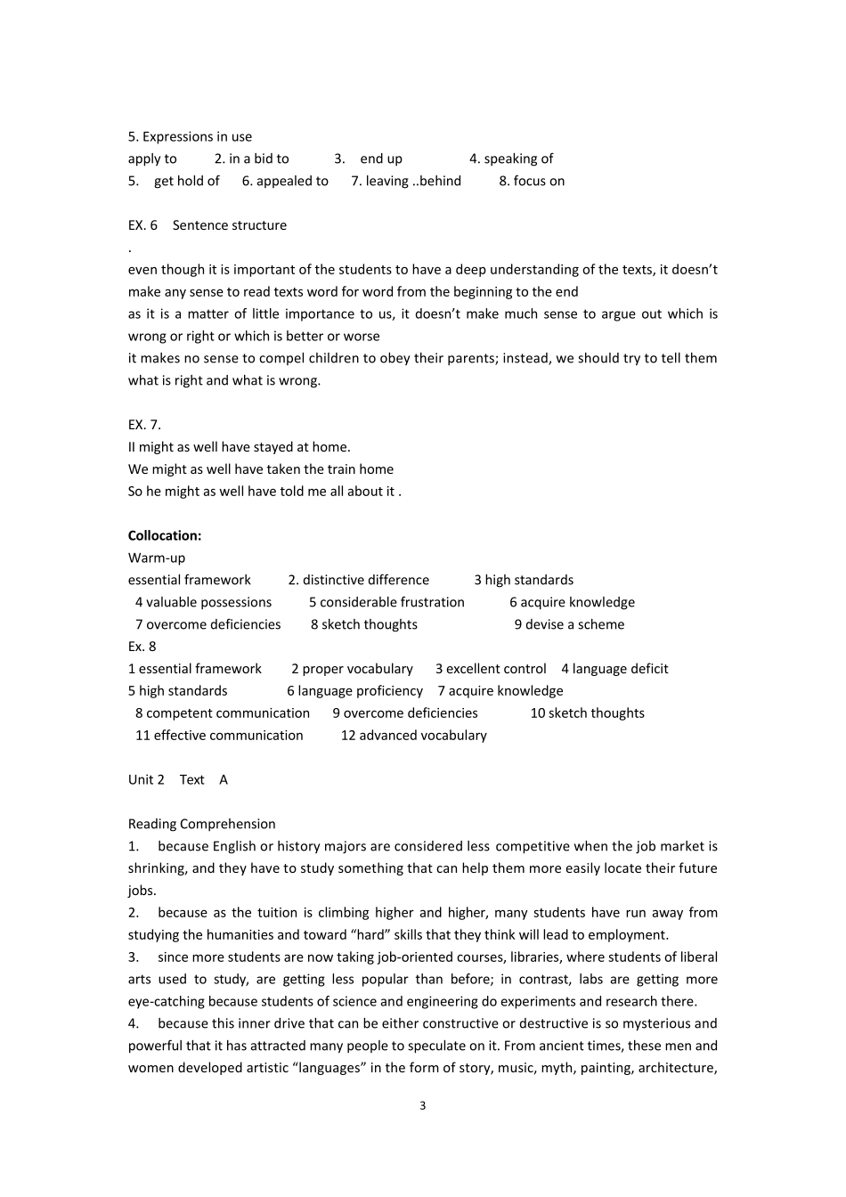 新视野大学英语第三版读写教程2答案_第3页