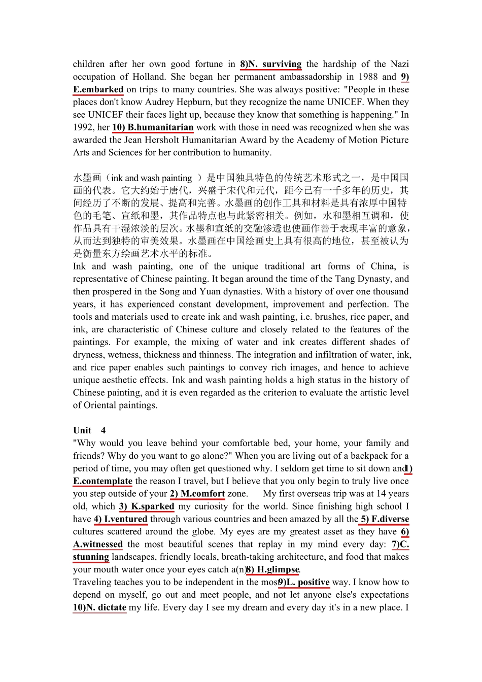 新视野大学英语第三版读写教程三课后习题十五选十及翻译答案_第3页