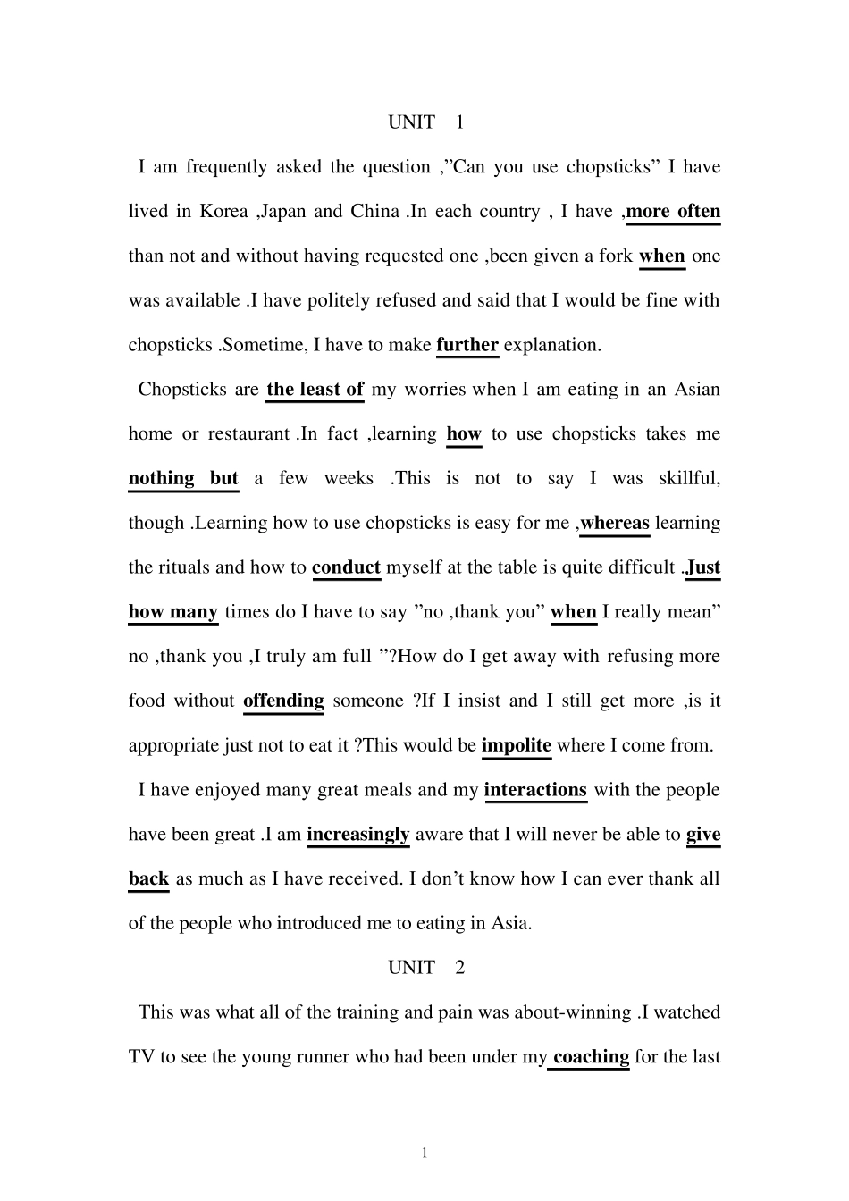 新视野大学英语第二版读写教程完形填空原文和翻译_第1页