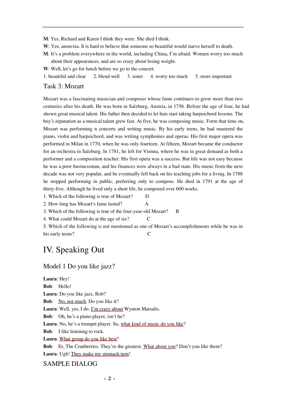 新视野大学英语视听说教程2答案_第2页