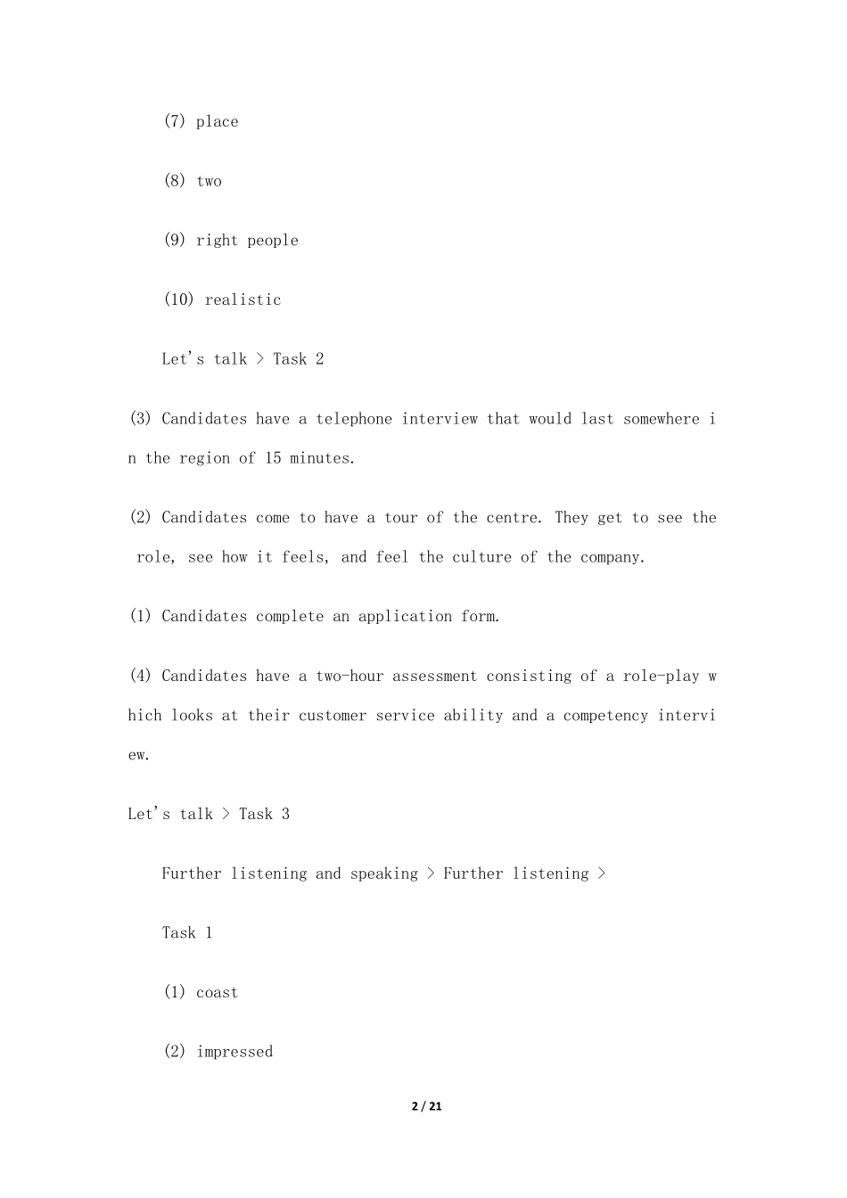 新视野大学英语视听说教程3第二版610单元答案最新修订_第2页