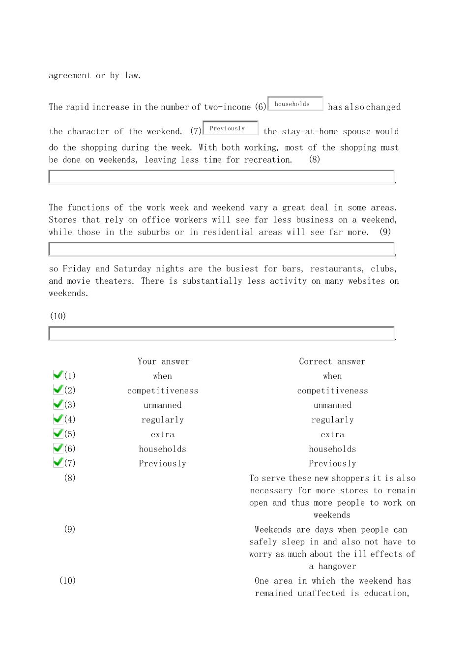 新视野大学英语视听说教程4(第二版)Unit7_test答案_第3页