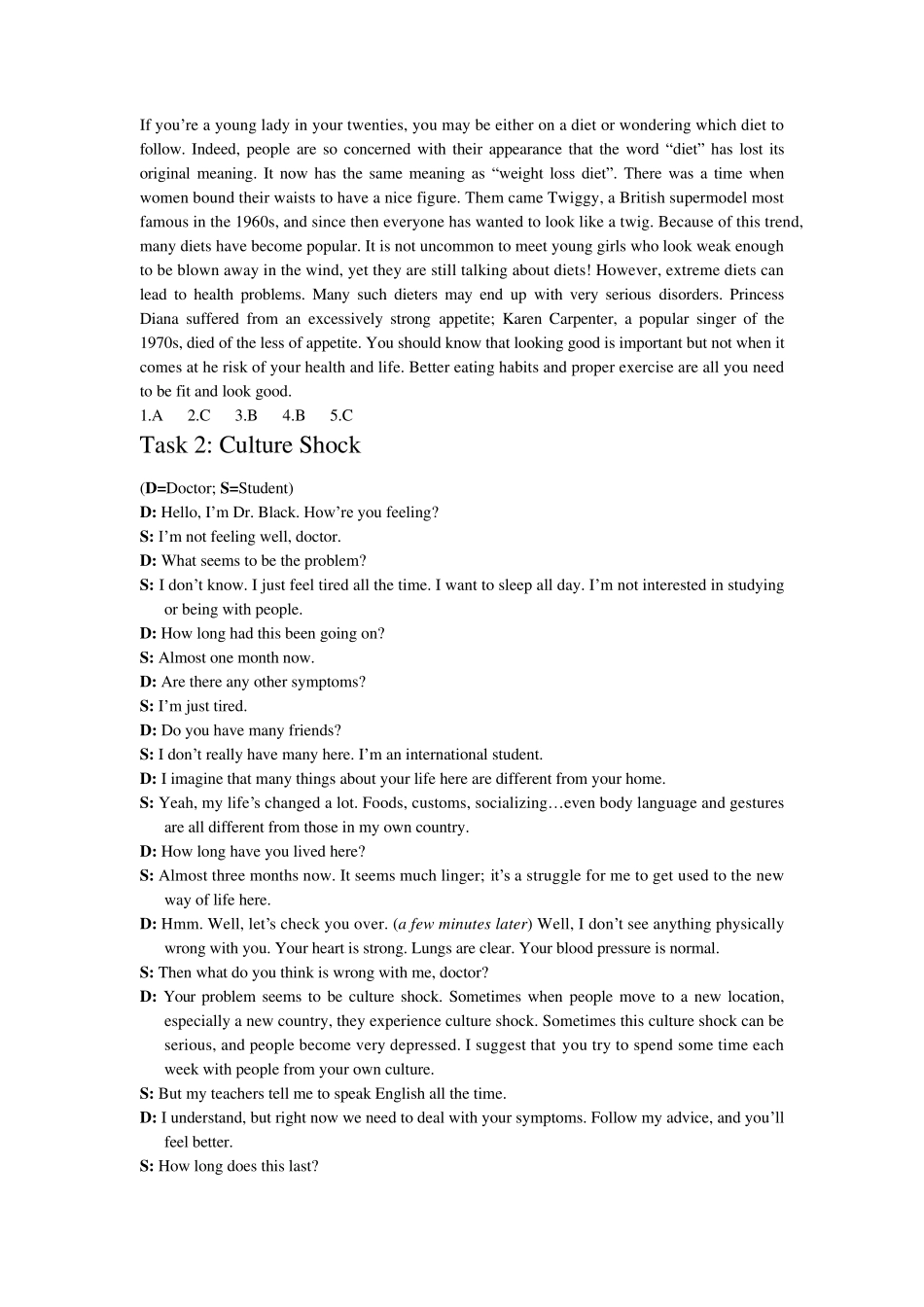 新视野大学英语视听说教程第一册听力原文6_第2页